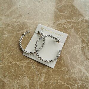 NEW Kendra Scott Silver Fallyn Hoop Earrings